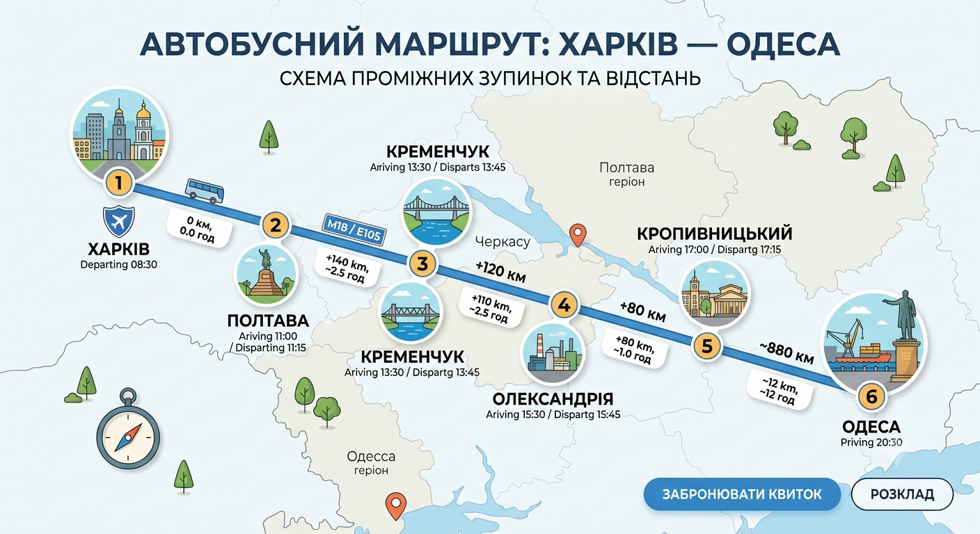 автобус Харків Одеса